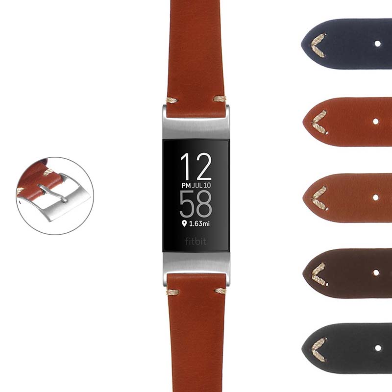 DASSARI Hand-Stitched Classic Leather Watch Band for Apple Watch