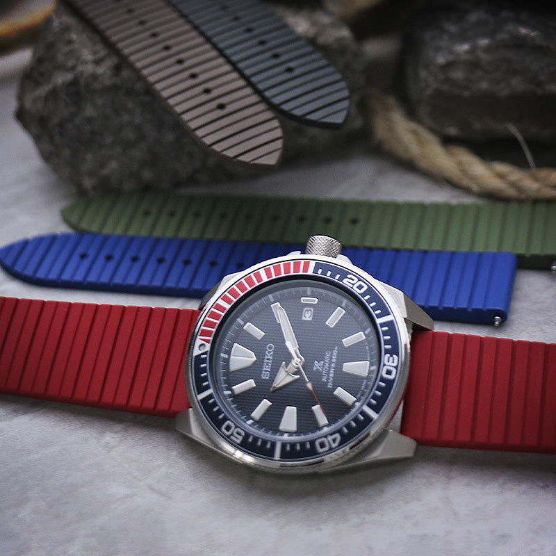 DASSARI Groove Stripe FKM Rubber Sport Strap