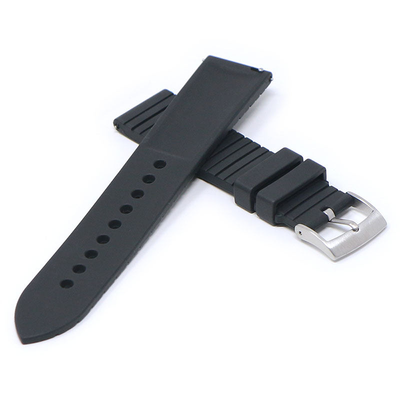 DASSARI Groove Stripe FKM Rubber Sport Strap