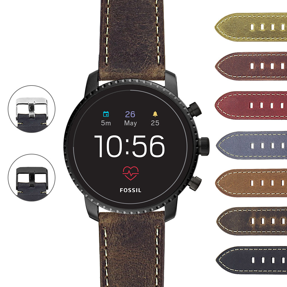 DASSARI Vintage Italian Leather Strap For Apple Watch