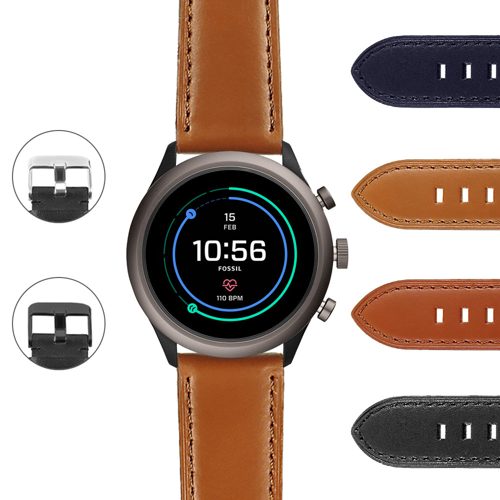 DASSARI Italian Leather Strap for Fossil Gen 5 Smartwatch