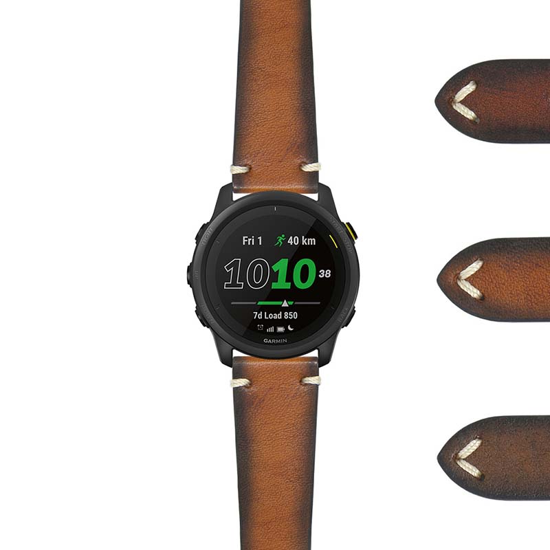 DASSARI Kingwood II Premium Vintage Leather Strap for Fitbit Versa 3