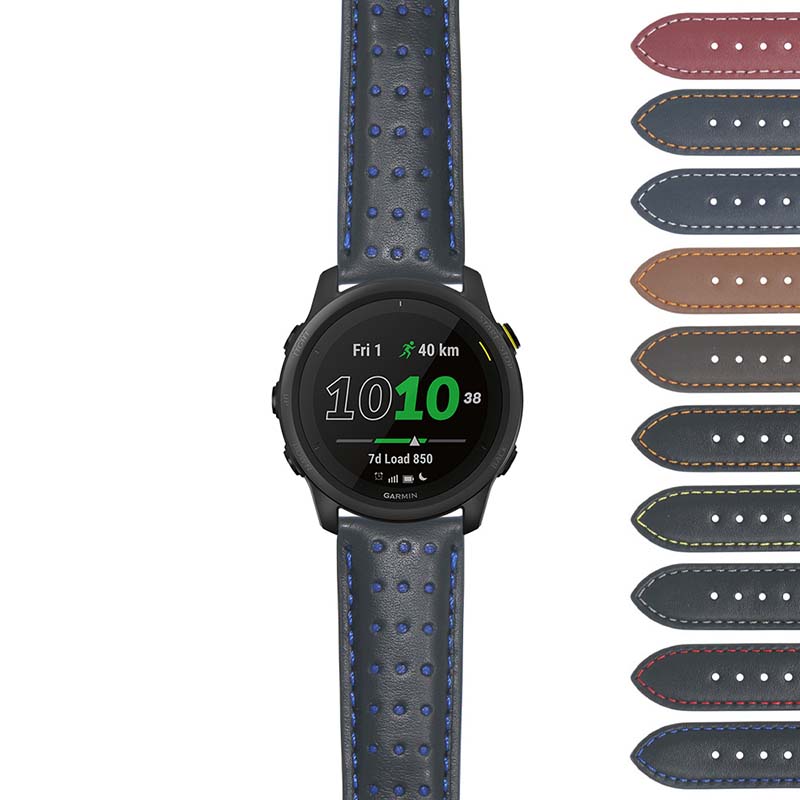 DASSARI Perforated Leather Racing Strap for Fitbit Versa 3