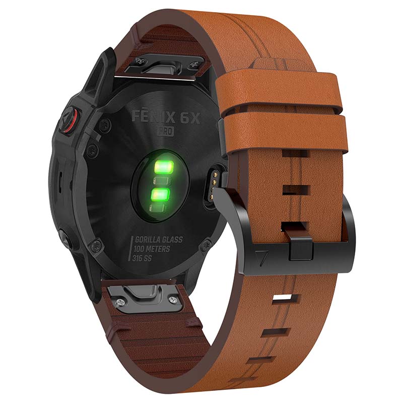 Thick Leather Strap for Garmin Fenix 3 / 3 HR / 5X / 5X Plus / 6X / Quatix 3