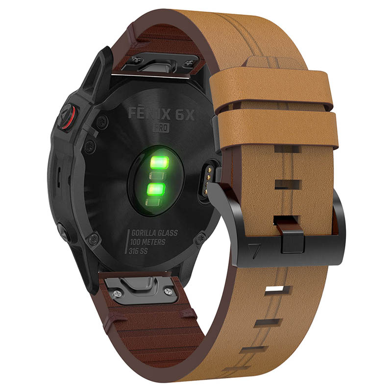 Thick Leather Strap for Garmin Fenix 3 / 3 HR / 5X / 5X Plus / 6X / Quatix 3