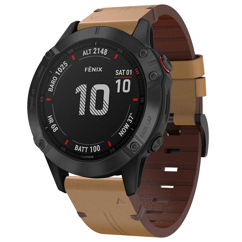 Thick Leather Strap for Garmin Fenix 3 / 3 HR / 5X / 5X Plus / 6X / Quatix 3