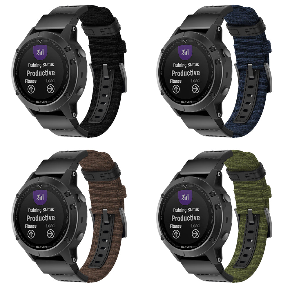 Canvas Strap for Garmin Fenix 3 / 3 HR / 5X / 5X Plus / 6X