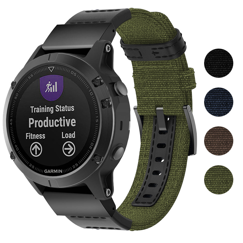 Canvas Strap for Garmin Fenix 3 / 3 HR / 5X / 5X Plus / 6X