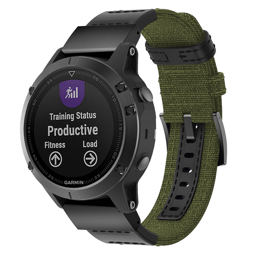 Canvas Strap for Garmin Fenix 3 / 3 HR / 5X / 5X Plus / 6X