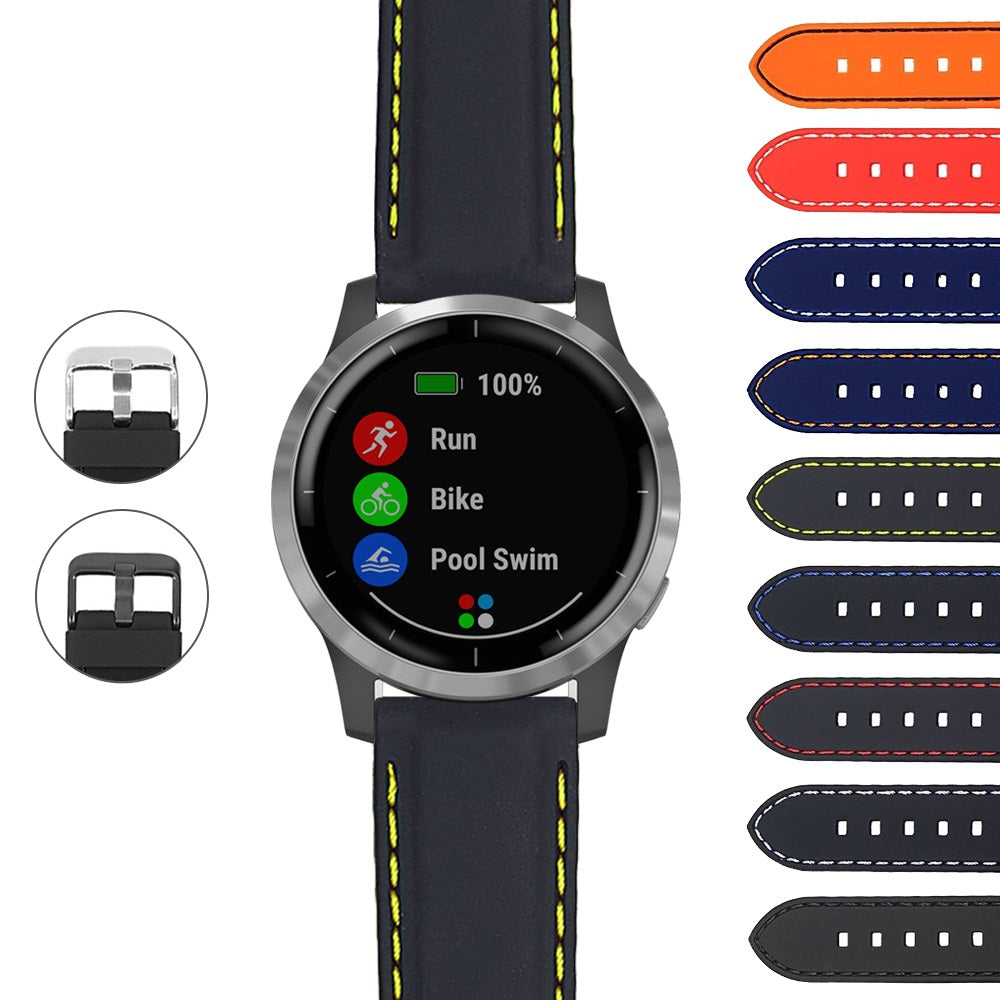 Rubber Strap with Stitching for Fossil Sport Smartwatch