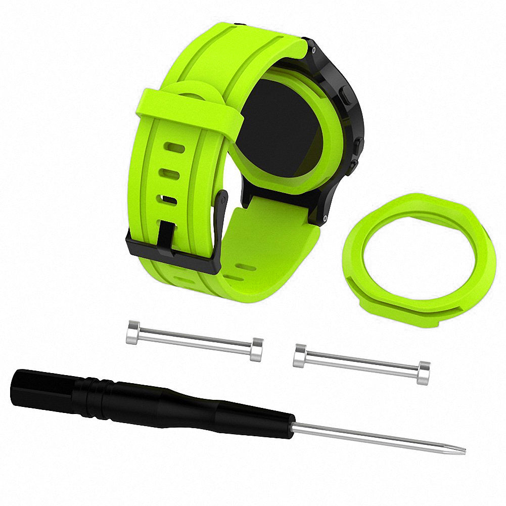 Garmin Forerunner 225 Silicone Strap w/ Matte Black Buckle