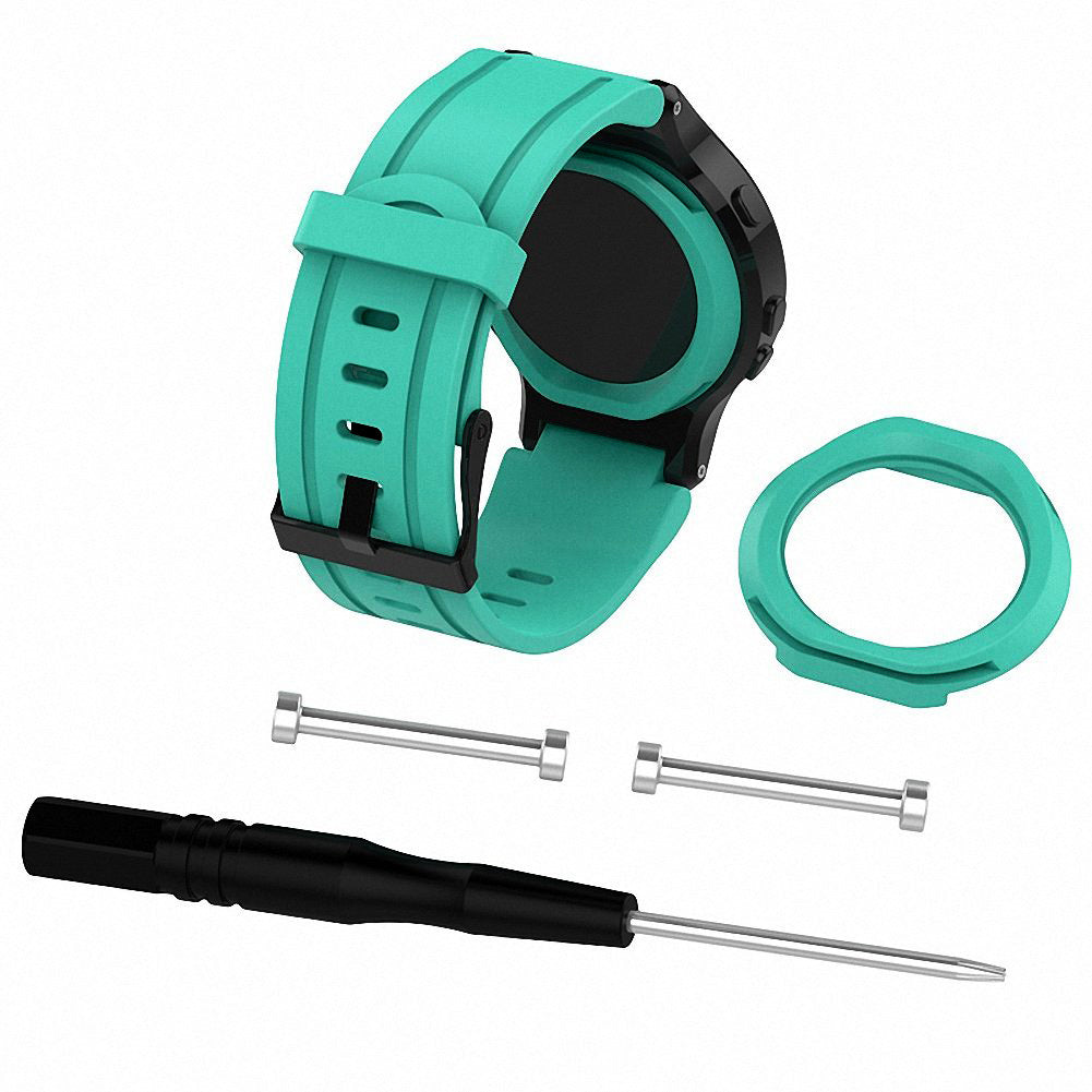 Garmin Forerunner 225 Silicone Strap w/ Matte Black Buckle