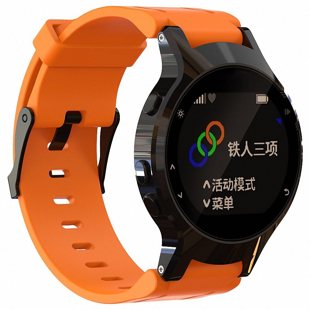 Garmin Forerunner 225 Silicone Strap w/ Matte Black Buckle