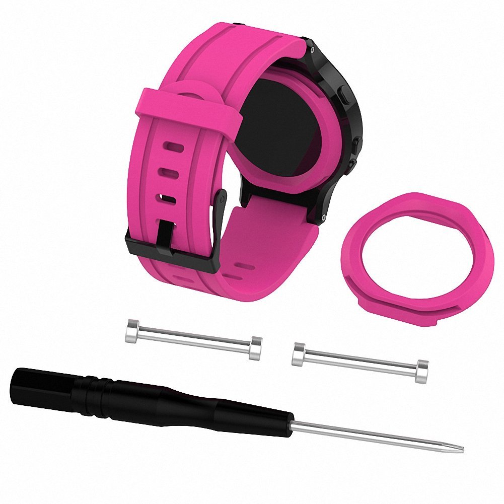 Garmin Forerunner 225 Silicone Strap w/ Matte Black Buckle