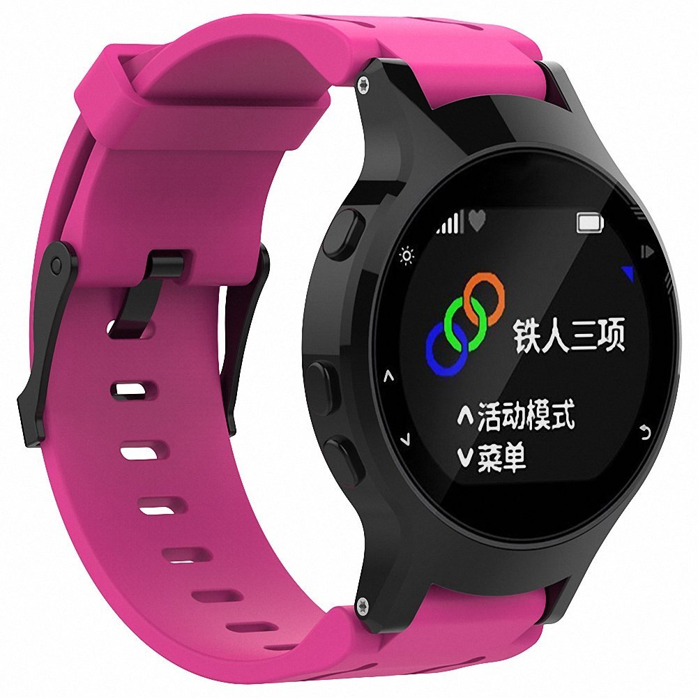 Garmin Forerunner 225 Silicone Strap w/ Matte Black Buckle