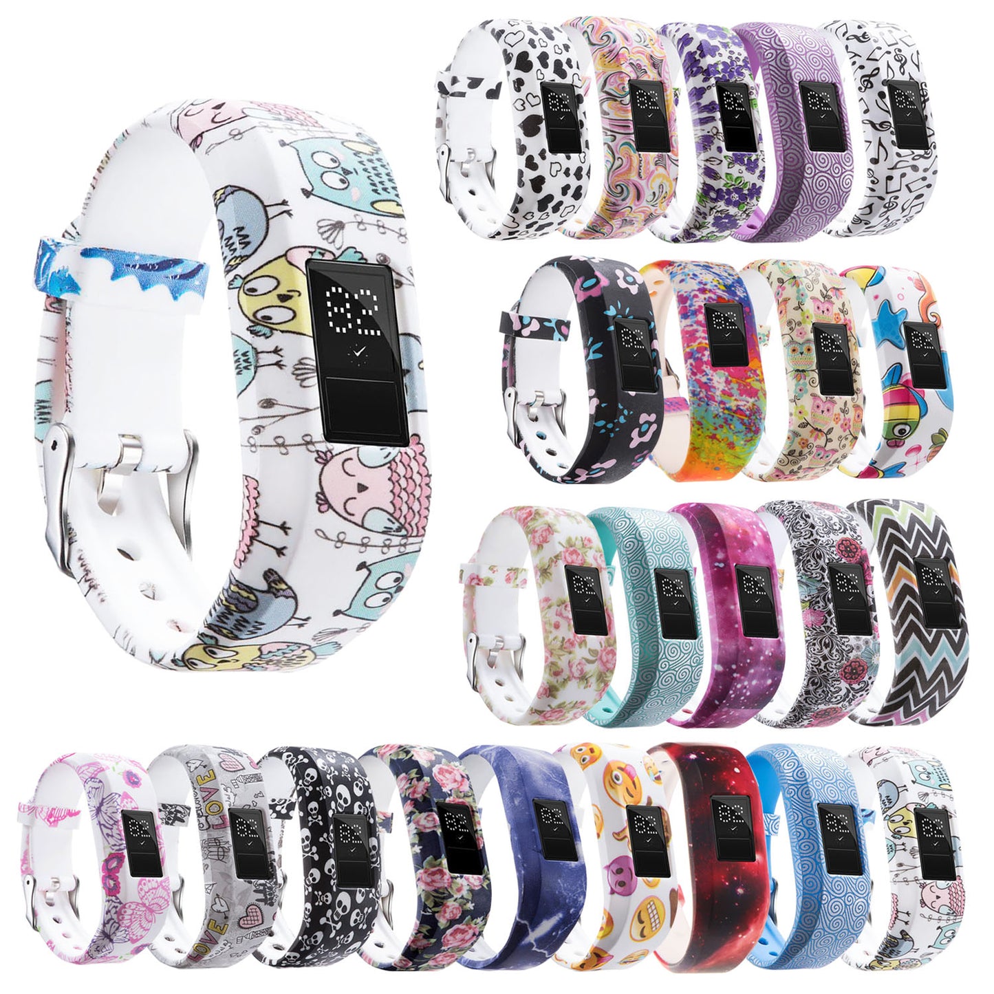 Patterned Rubber Strap for Garmin Fenix 5S / 5S Plus / 6S