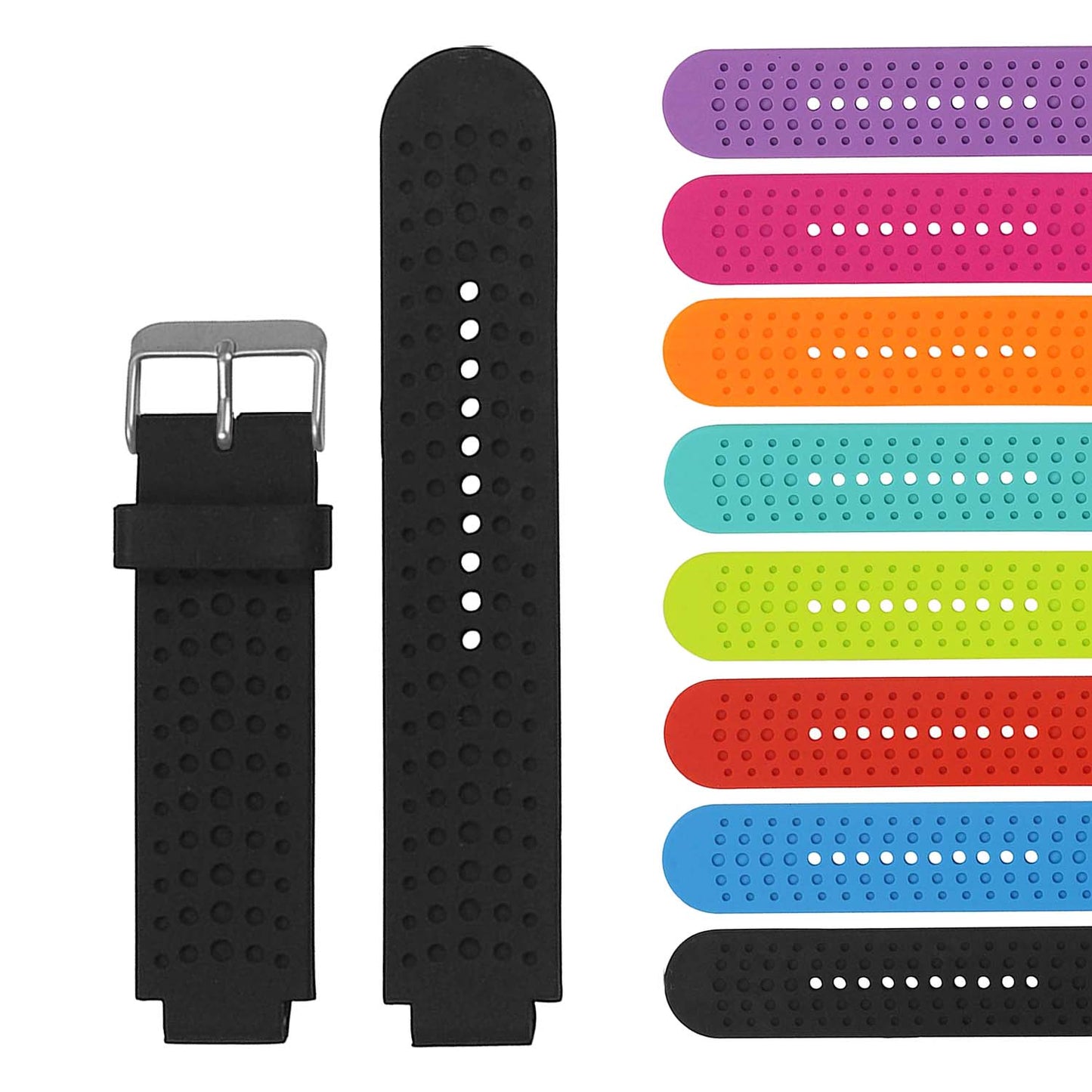 Rubber Strap for Garmin Forerunner 220 / 230 / 235 / 260 / 735XT / Approach S5 / S6 / S20