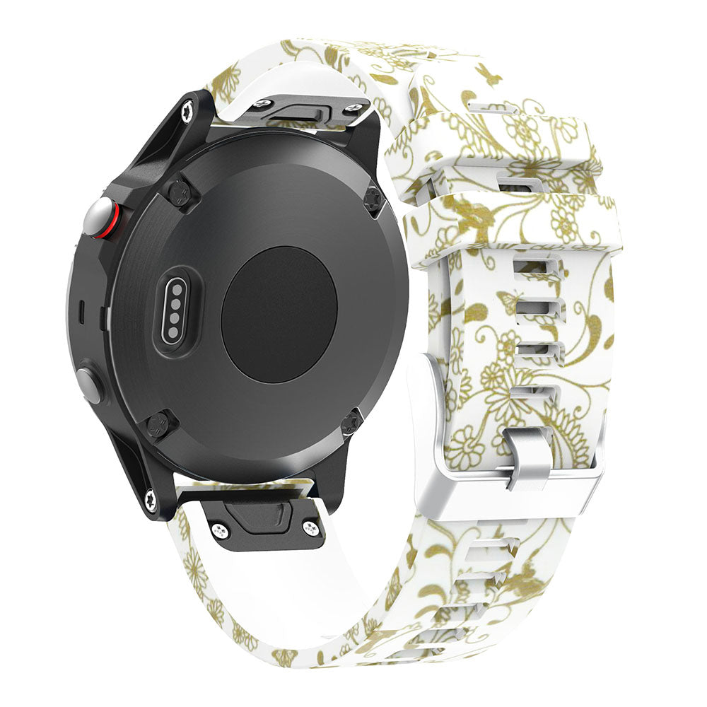Patterned Rubber Strap for Garmin Fenix 3 / 3 HR / 5X / 5X Plus / 6X