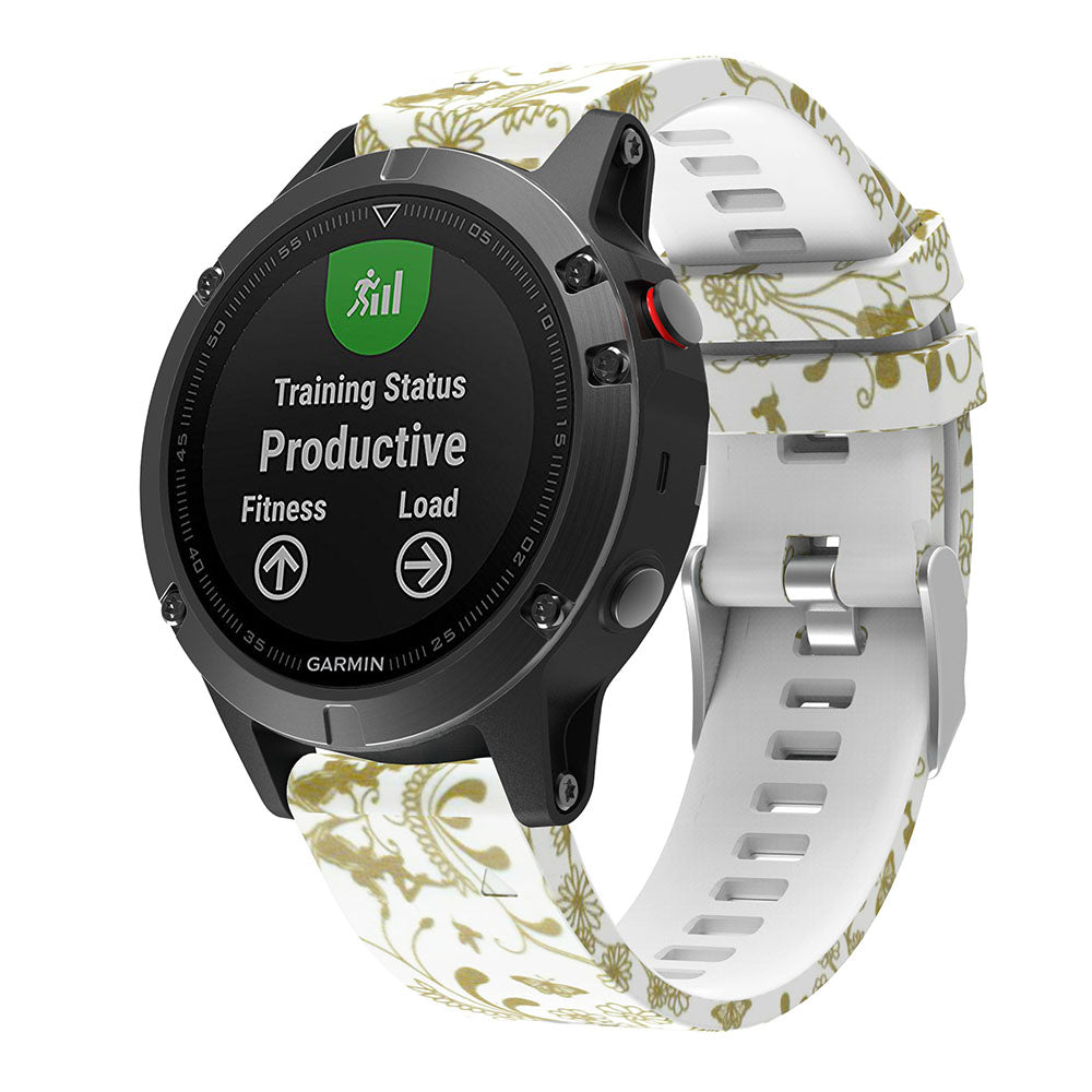 Patterned Rubber Strap for Garmin Fenix 5 / 5 Plus / 6 / Forerunner 935 / Quatix 5 / Approach S60 / Instinct
