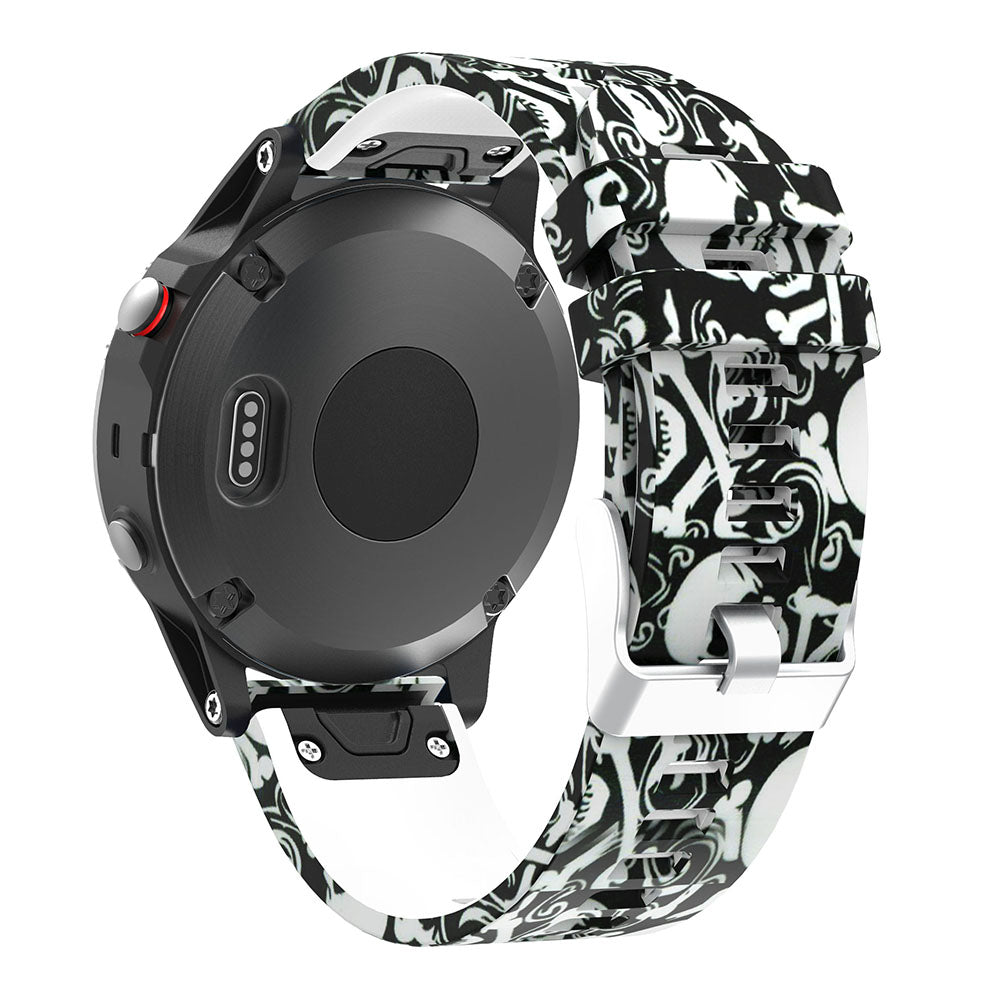 Patterned Rubber Strap for Garmin Fenix 5 / 5 Plus / 6 / Forerunner 935 / Quatix 5 / Approach S60 / Instinct