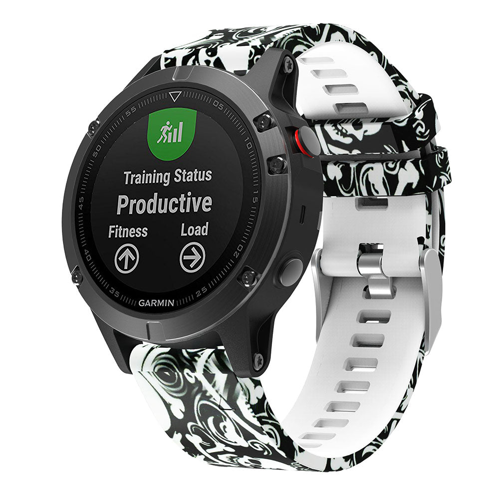 Patterned Rubber Strap for Garmin Fenix 5 / 5 Plus / 6 / Forerunner 935 / Quatix 5 / Approach S60 / Instinct