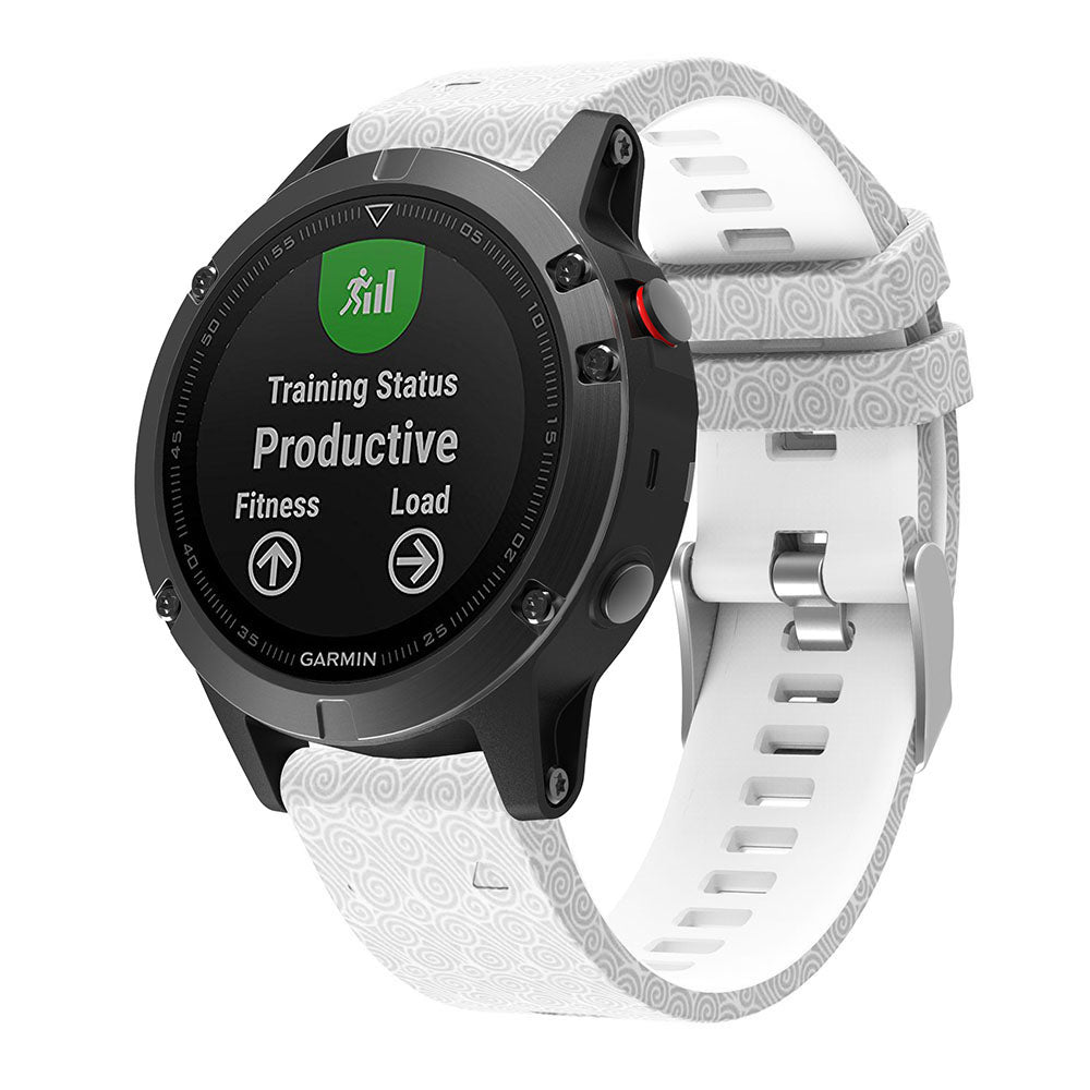 Patterned Rubber Strap for Garmin Fenix 5 / 5 Plus / 6 / Forerunner 935 / Quatix 5 / Approach S60 / Instinct