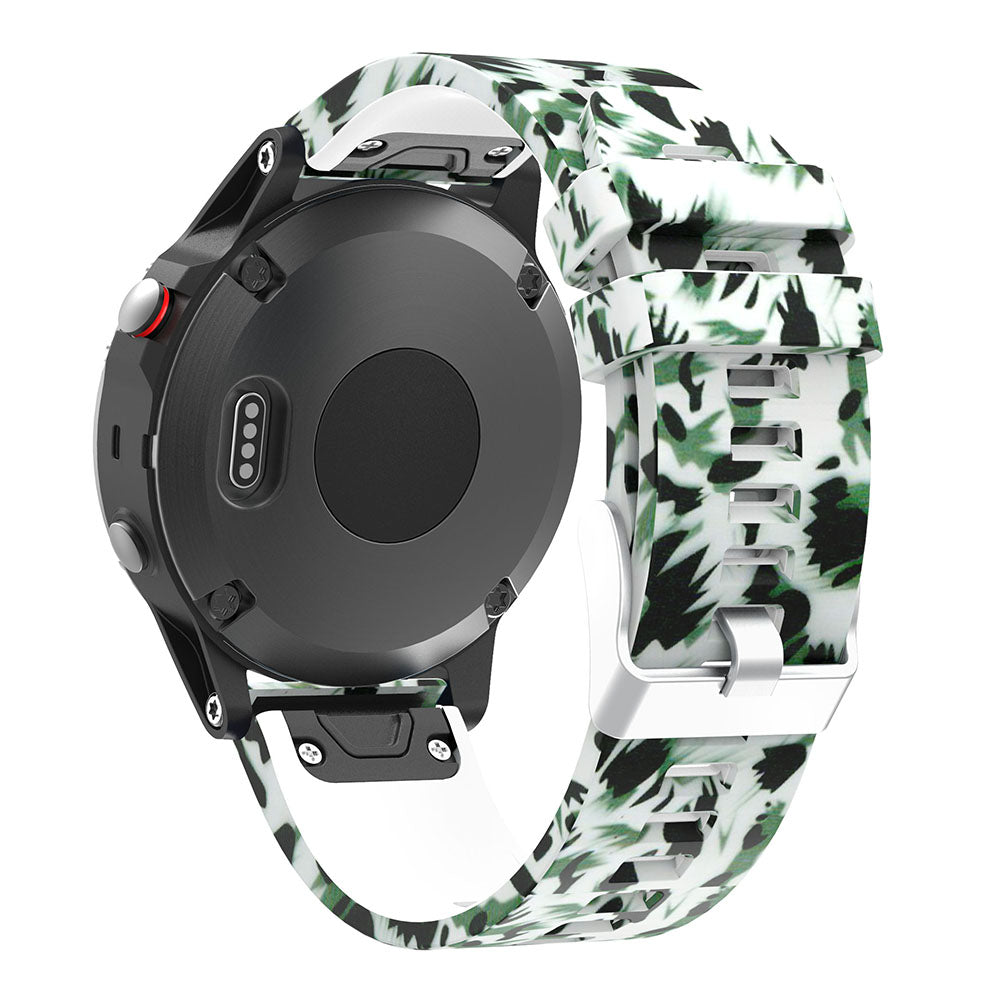 Patterned Rubber Strap for Garmin Fenix 3 / 3 HR / 5X / 5X Plus / 6X