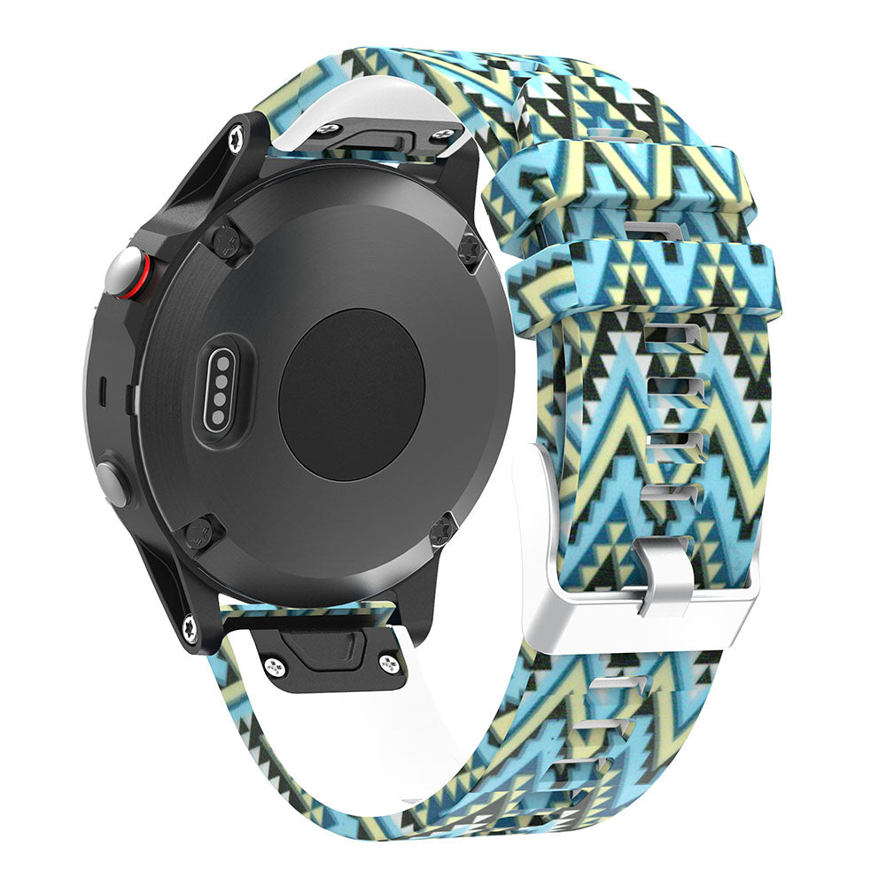 Patterned Rubber Strap for Garmin Fenix 5 / 5 Plus / 6 / Forerunner 935 / Quatix 5 / Approach S60 / Instinct