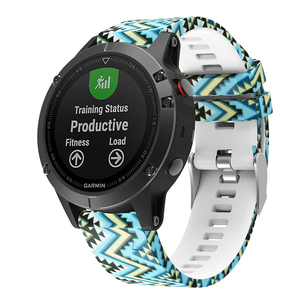 Patterned Rubber Strap for Garmin Fenix 5 / 5 Plus / 6 / Forerunner 935 / Quatix 5 / Approach S60 / Instinct