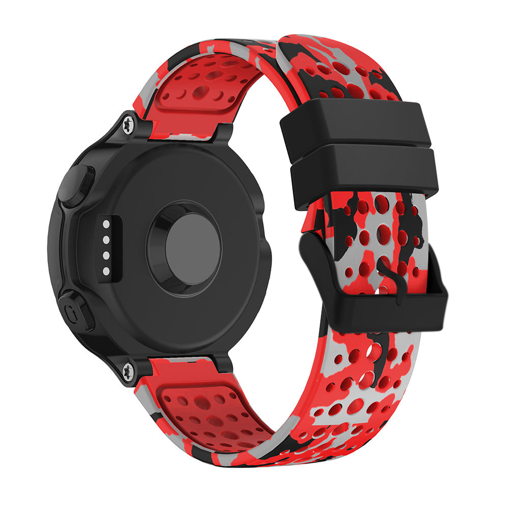 Camo Rubber Strap with Black Buckle for Garmin Forerunner 220 / 230 / 235 / 260 / 735XT / Approach S5 / S6 / S20