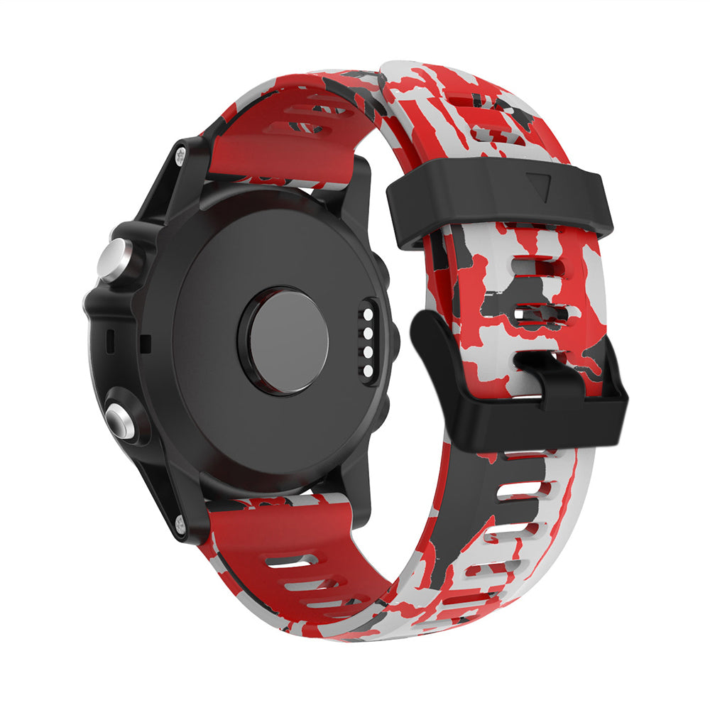 Camo Rubber Strap for Garmin Fenix 3 / 3 HR / 5X / 5X Plus / 6X