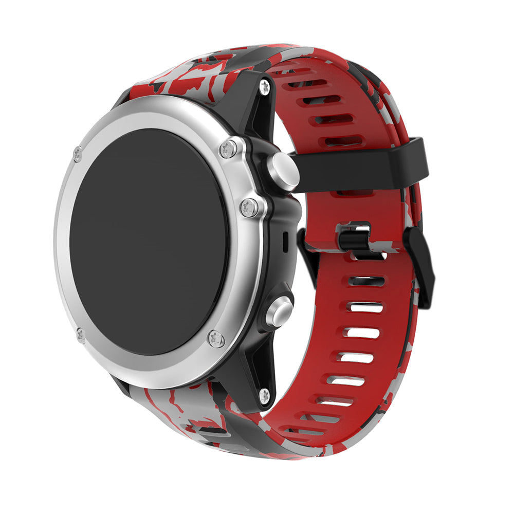 Camo Rubber Strap for Garmin Fenix 3 / 3 HR / 5X / 5X Plus / 6X