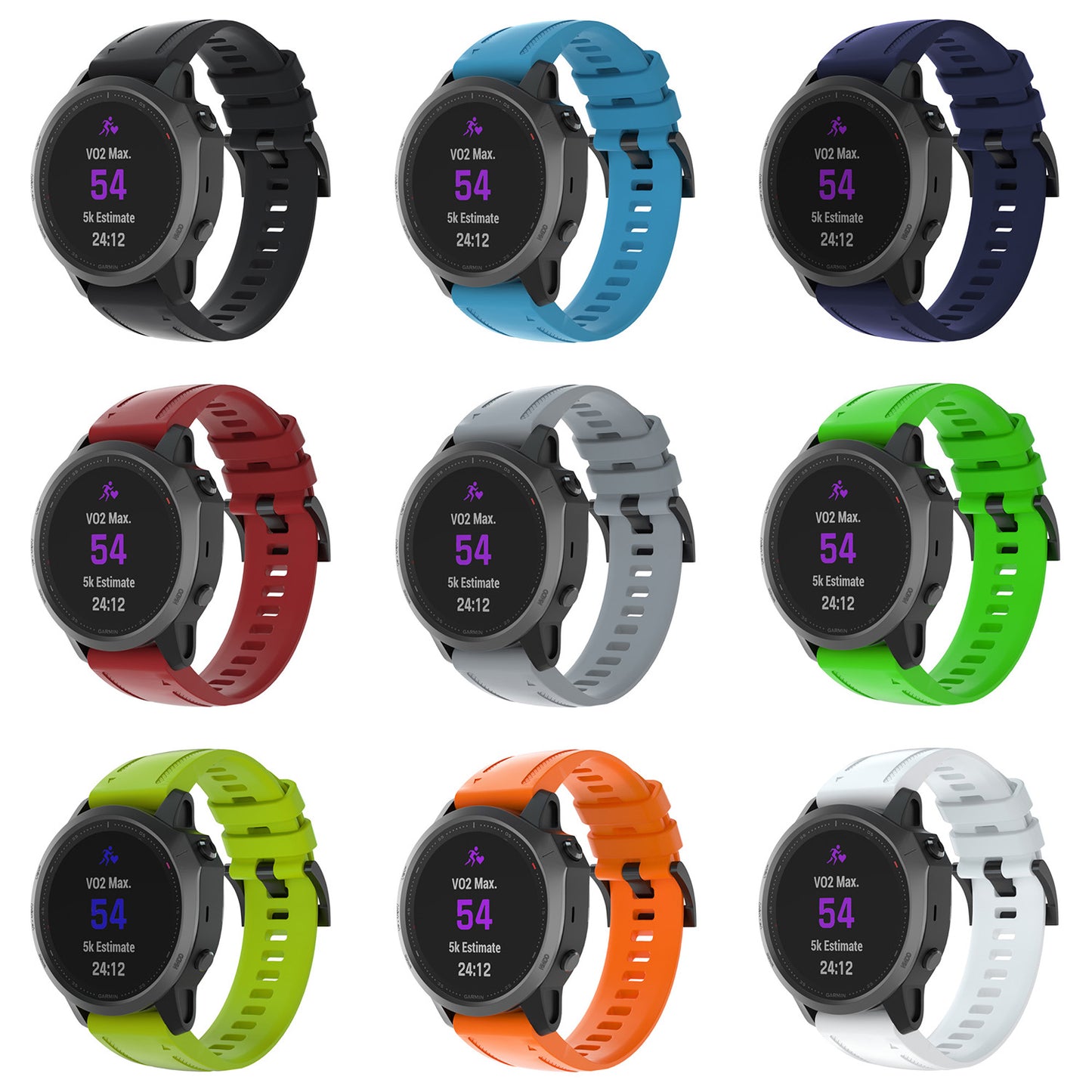 Rubber Band for Garmin Fenix 5 / 5 Plus / 6 / Forerunner 935 / Quatix 5 / Approach S60 / Instinct