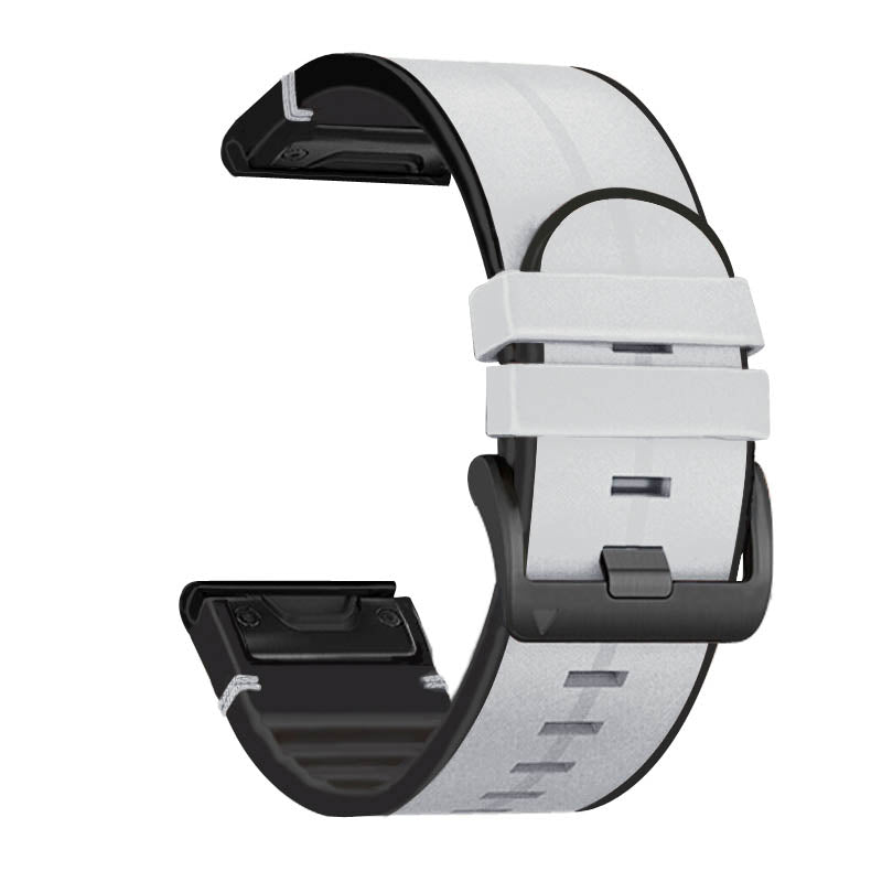 Leather & Silicone Hybrid Strap for Garmin Fenix 3 / 3 HR / 5X / 5X Plus / 6X