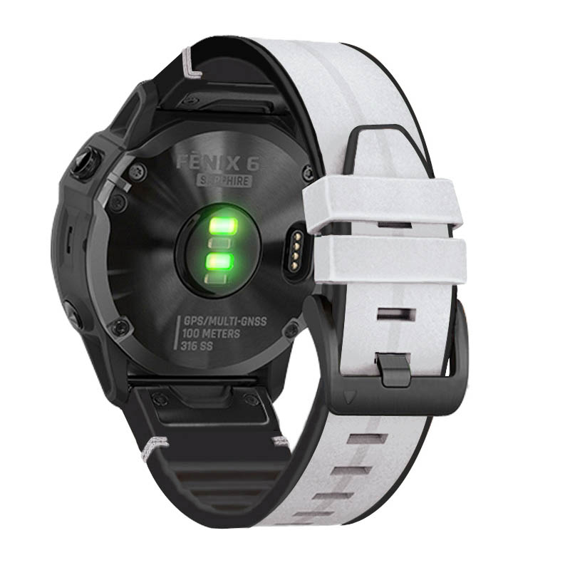 Leather & Silicone Hybrid Strap for Garmin Fenix 3 / 3 HR / 5X / 5X Plus / 6X