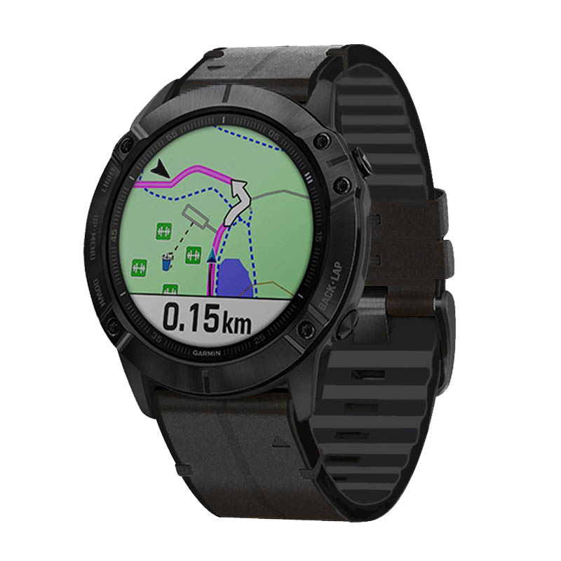 Leather & Silicone Hybrid Strap for Garmin Fenix 3 / 3 HR / 5X / 5X Plus / 6X