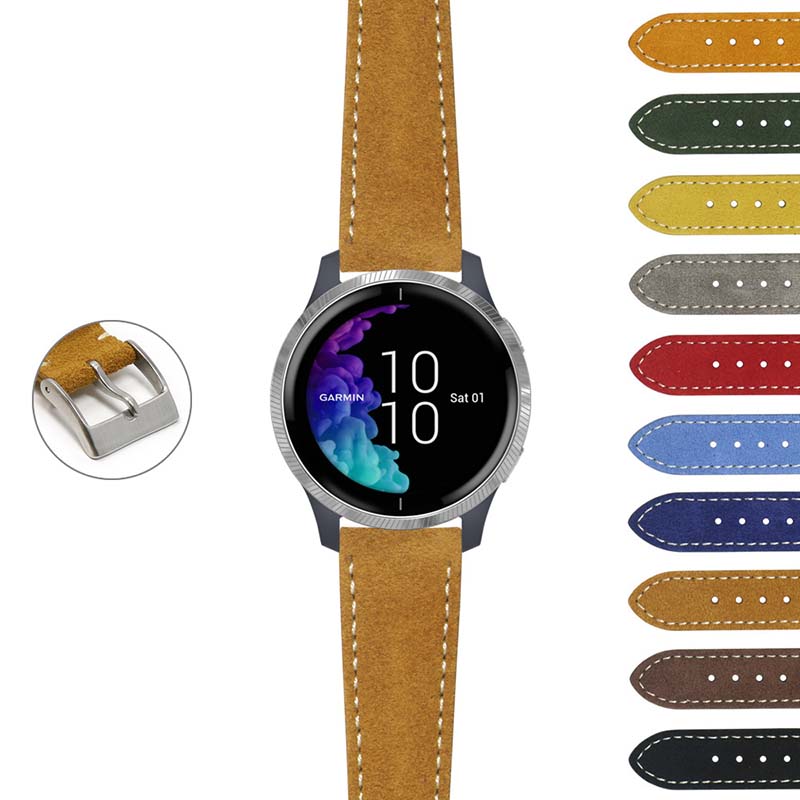 Classic Suede Strap (Short, Standard, Long) for Garmin Forerunner 745