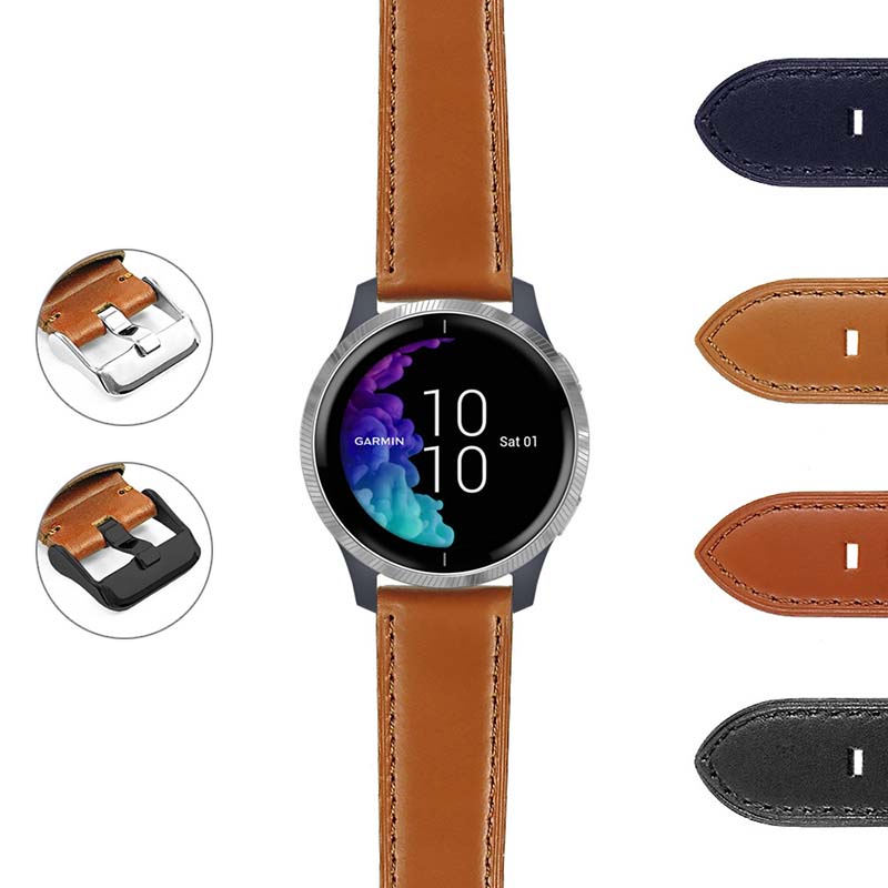 DASSARI Italian Leather Strap for Garmin Forerunner 745