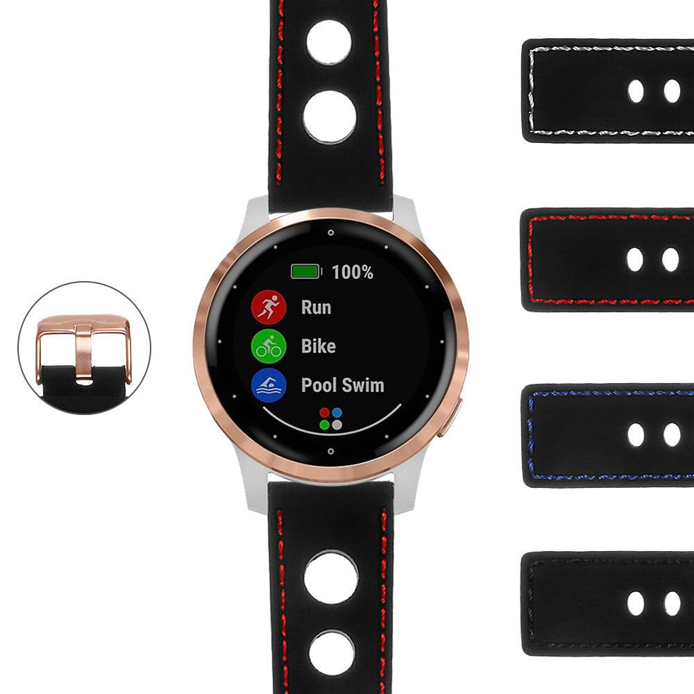 Rubber Rally Strap with Rose Gold Buckle for Apple Watch