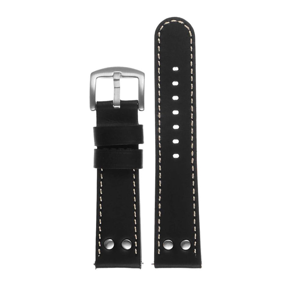 DASSARI Leather Pilot Strap for Garmin Vivoactive 4S & Vivomove 3S