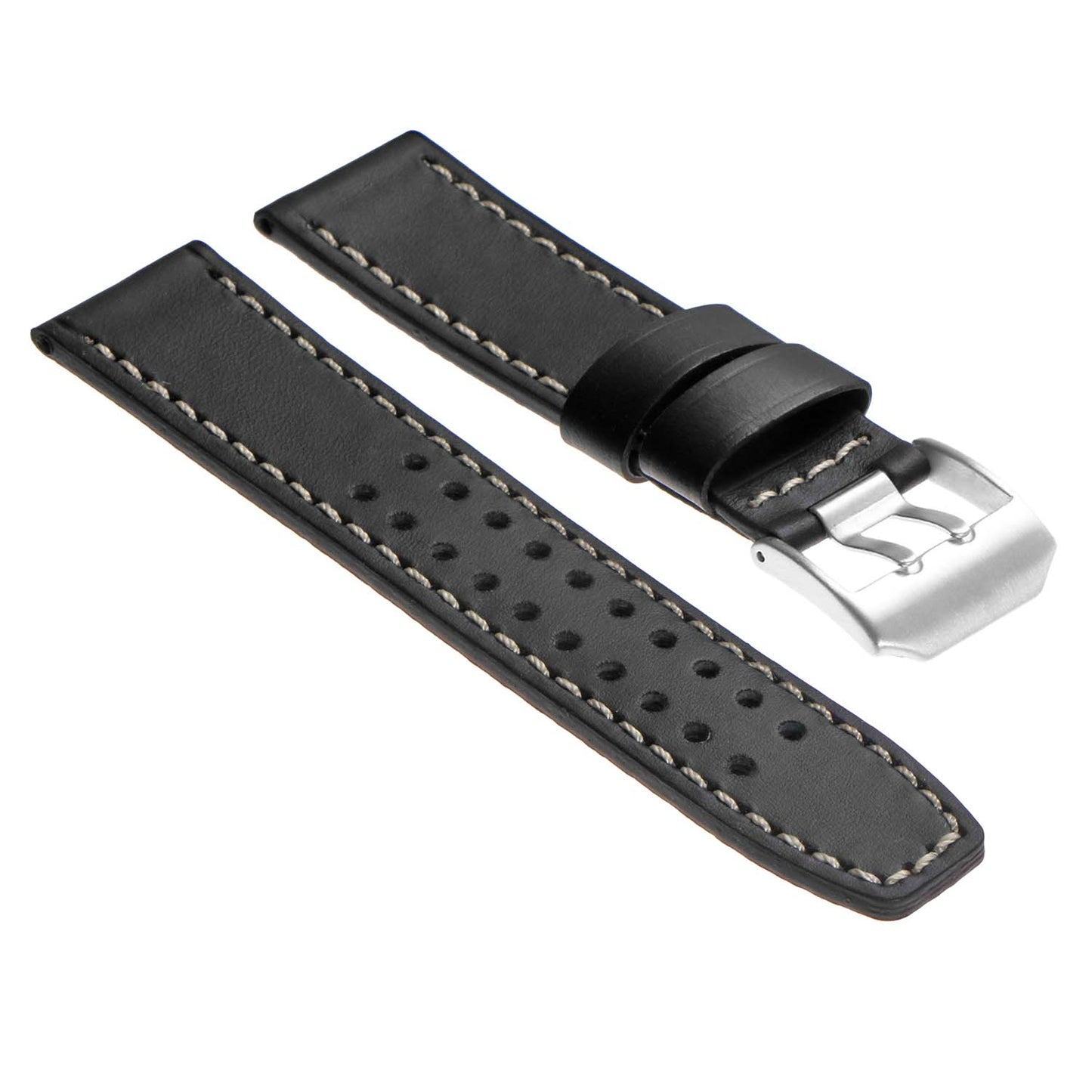 DASSARI 23mm Leather Watch Strap for Luminox Evo