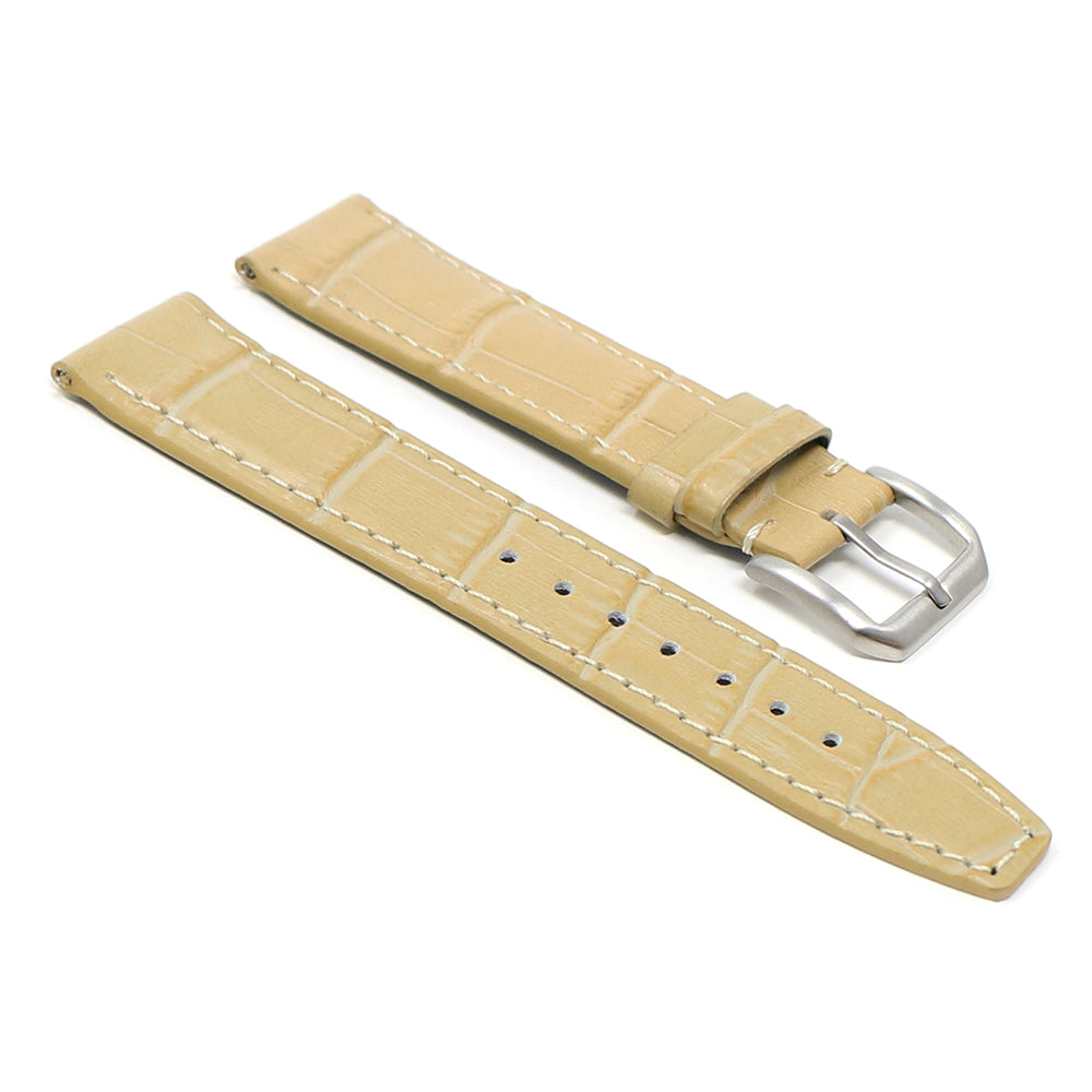 DASSARI Croc Embossed Leather Strap - Quick Release