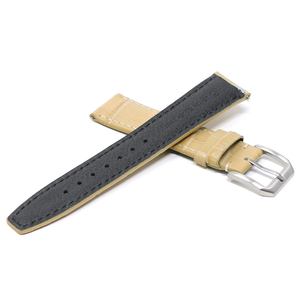 DASSARI Croc Embossed Leather Strap - Quick Release