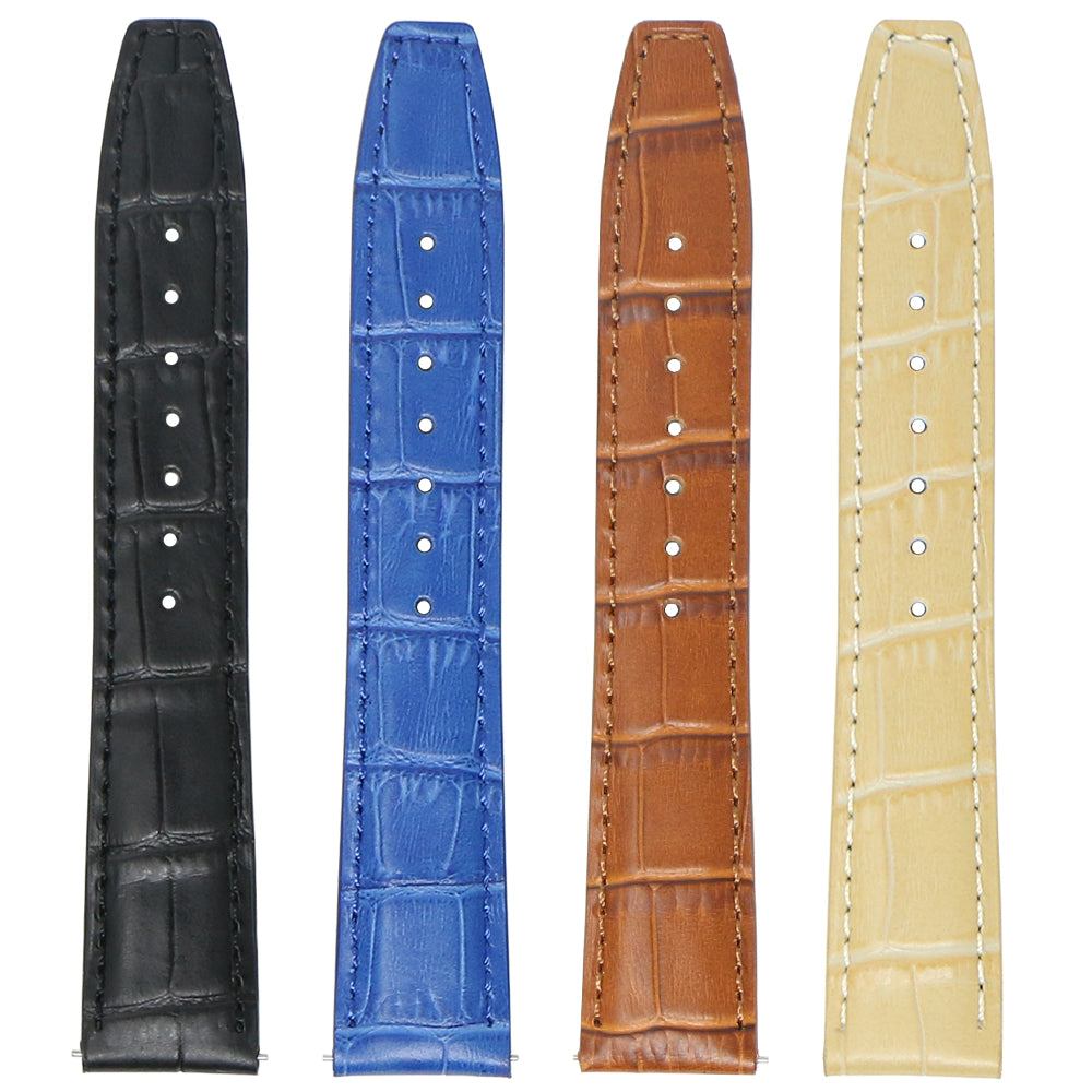 DASSARI Croc Embossed Leather Strap - Quick Release