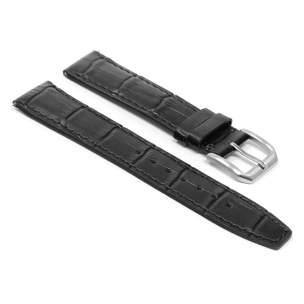 DASSARI Croc Embossed Leather Strap - Quick Release