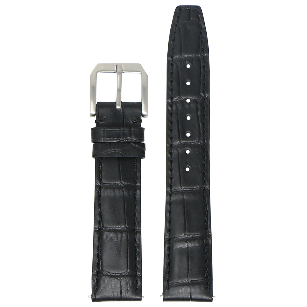 DASSARI Croc Embossed Leather Strap - Quick Release