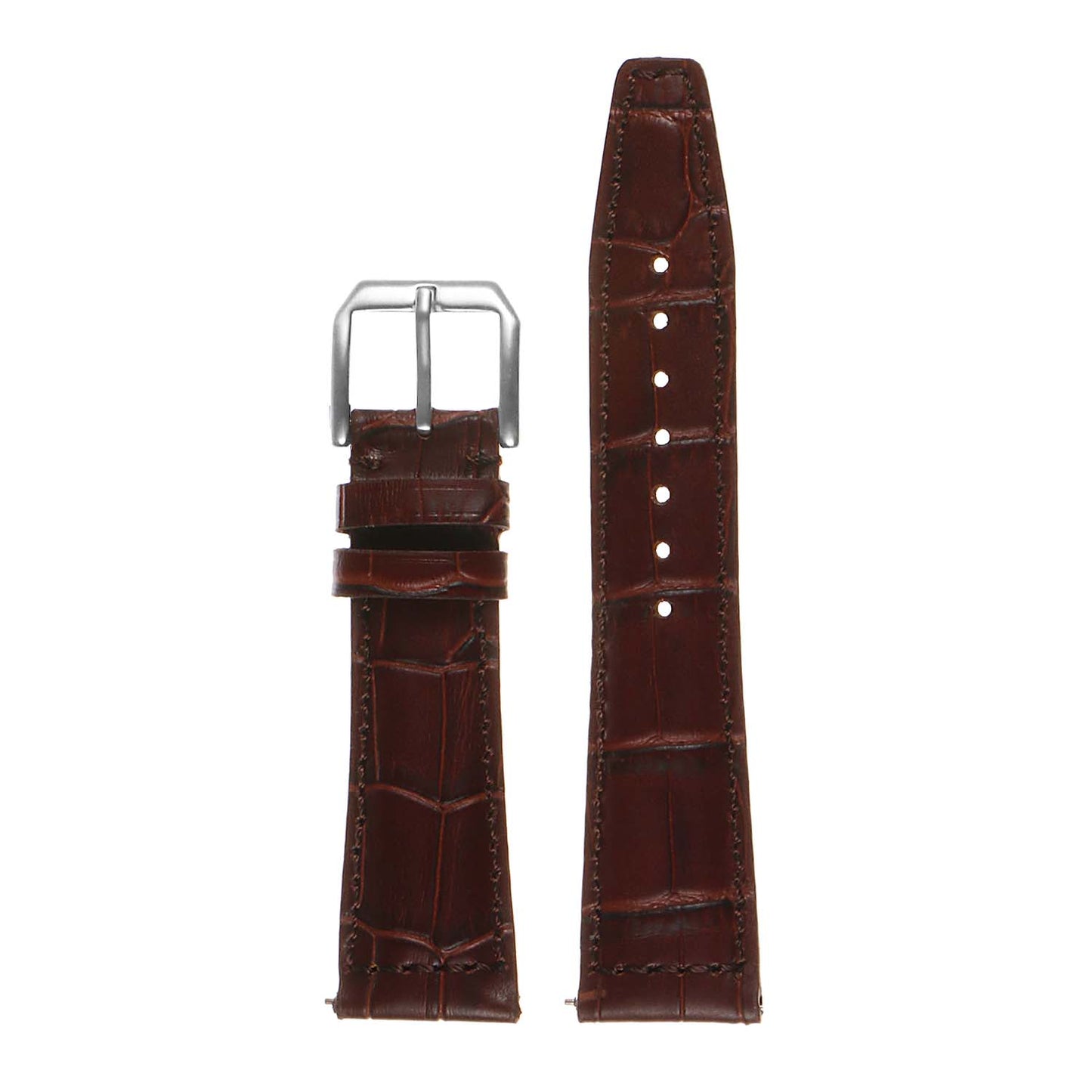 DASSARI Croc Embossed Leather Strap - Quick Release