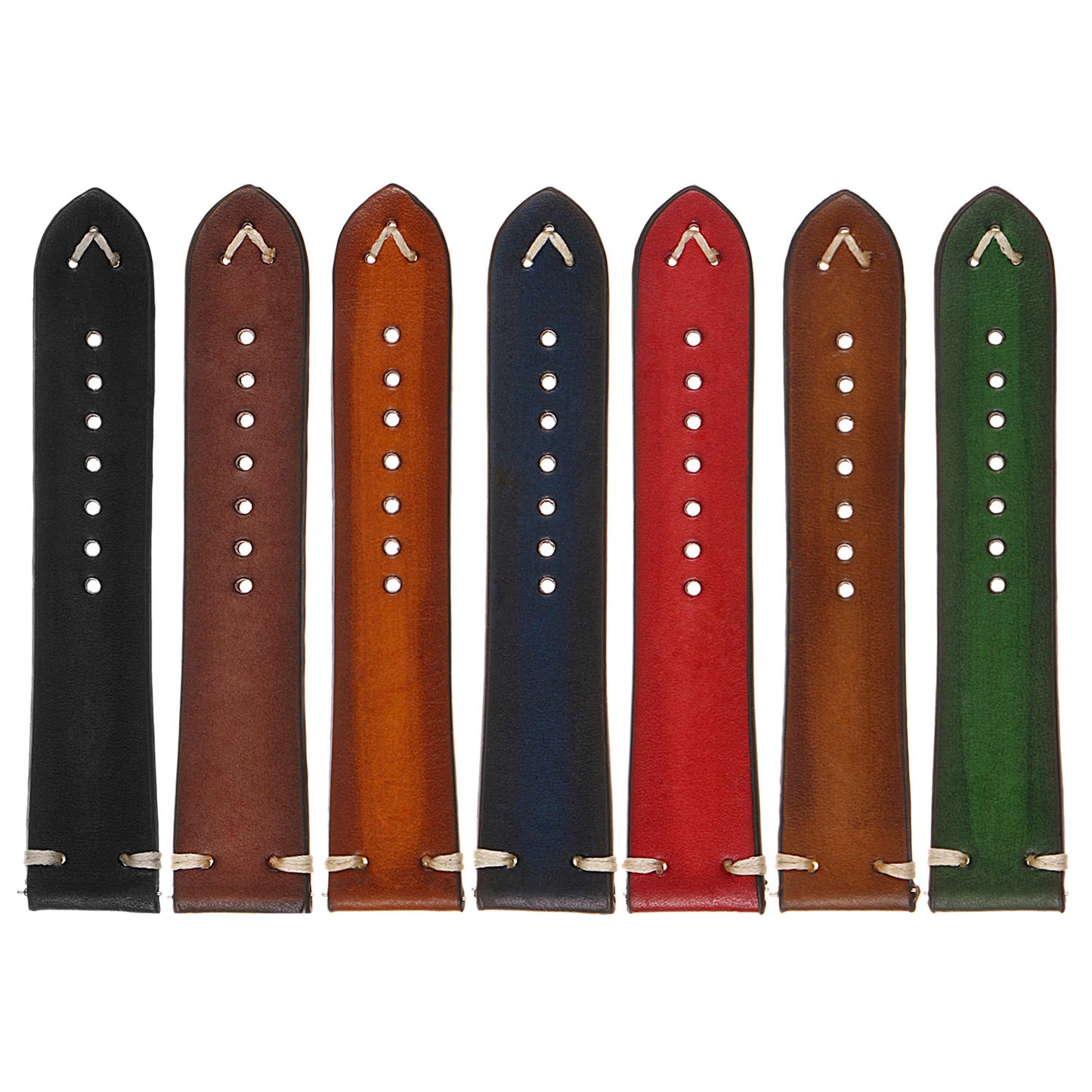 Hand-Stitched Vintage Faded Leather Strap for Suunto 9