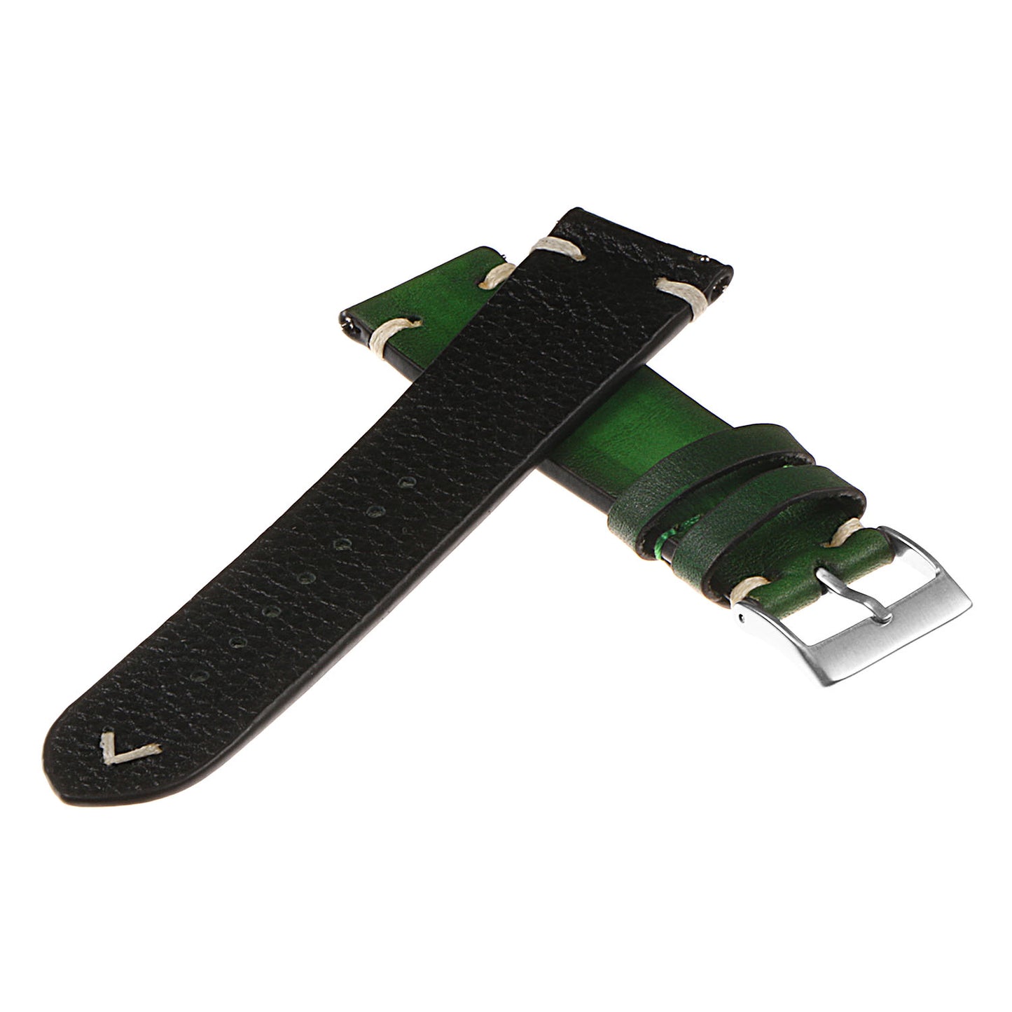 Hand-Stitched Vintage Faded Leather Strap for Suunto 9