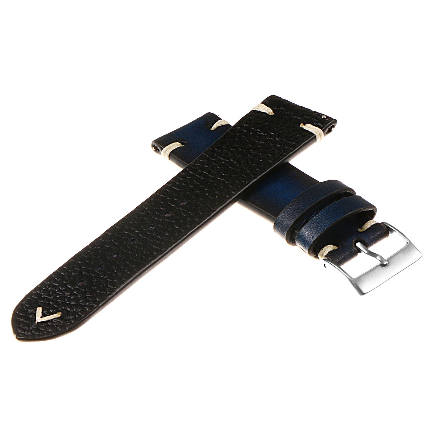 Hand-Stitched Vintage Faded Leather Strap for Suunto 9